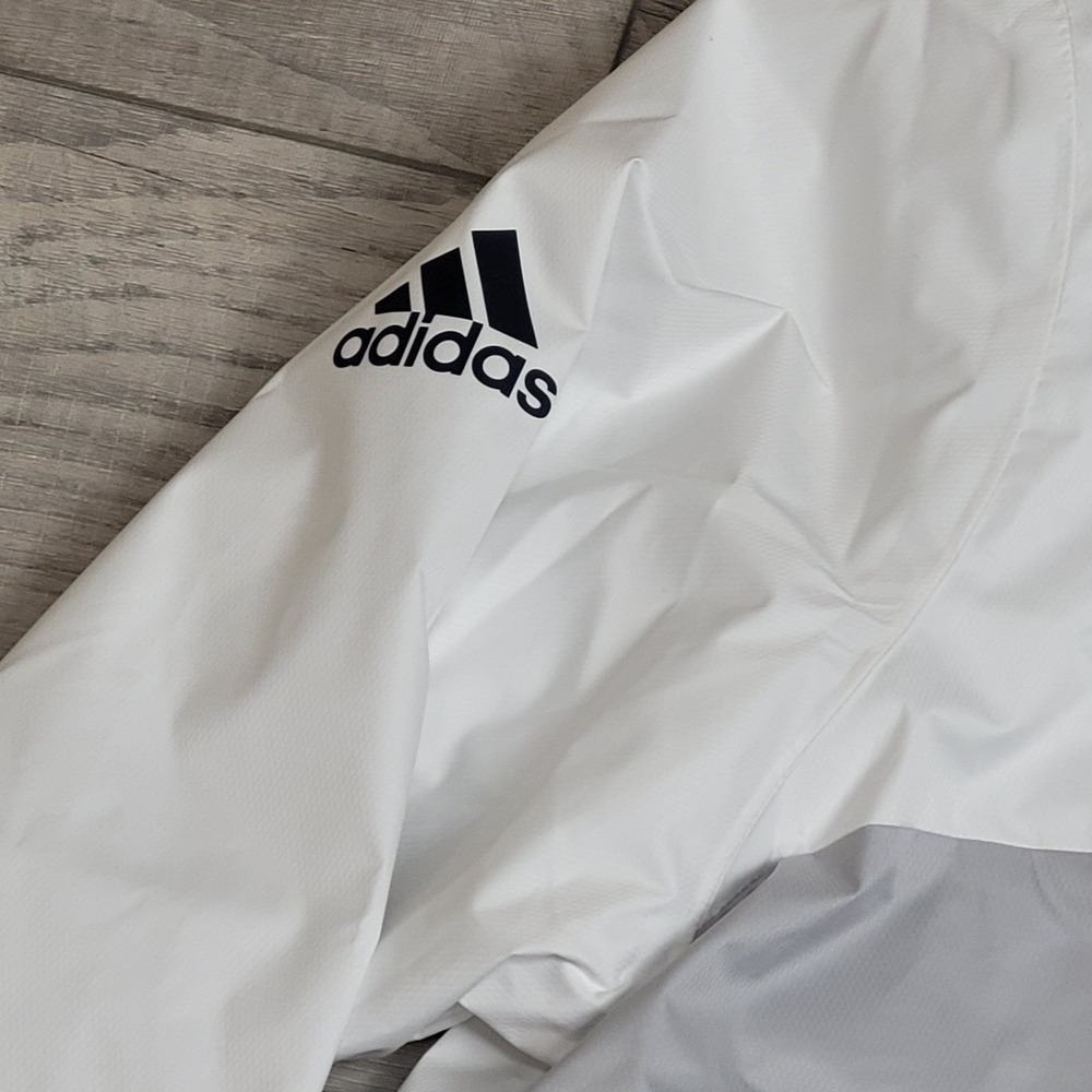 ⛳Adidas Golf Climastorm Jacket Mens 2XL White Zip TaylorMade Pebble Beach 2018 - Picture 5 of 16